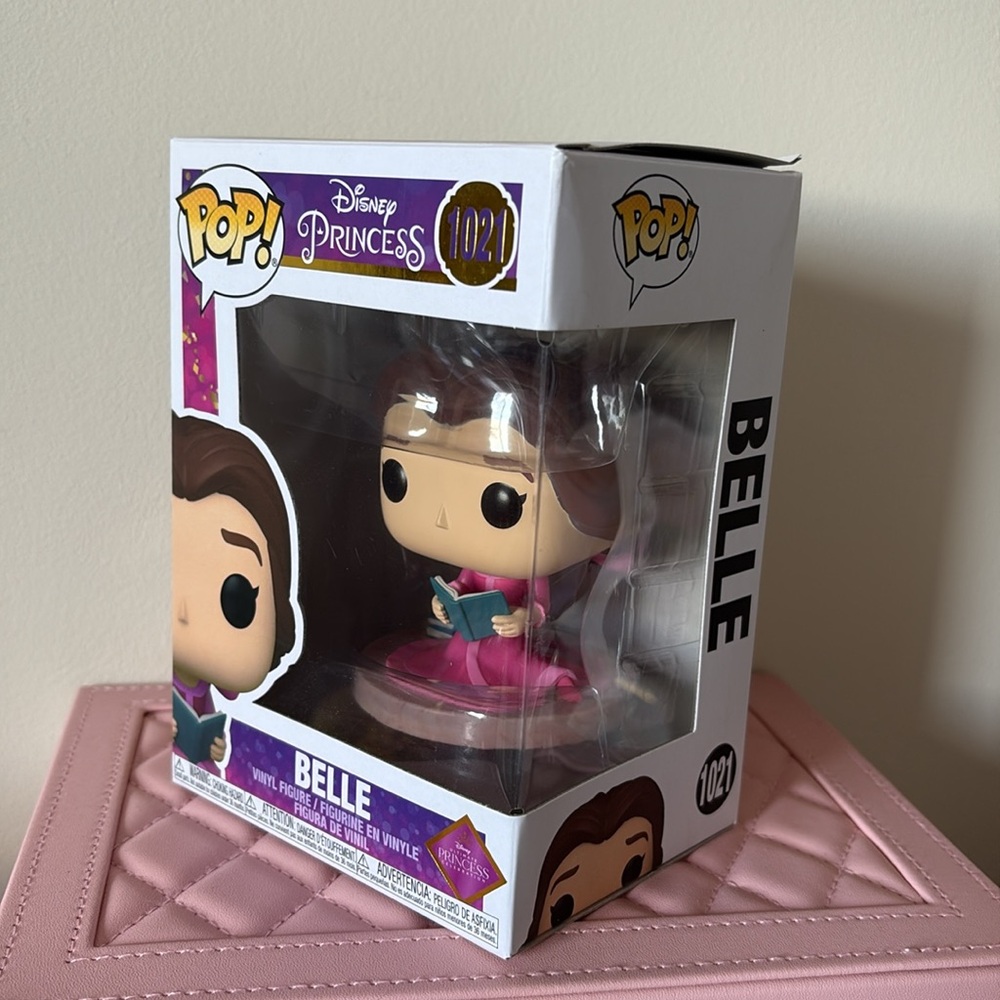 Genuine Funko Pop Disney Princess Belle in Pink Dress Vinyl Figure Beauty Beast